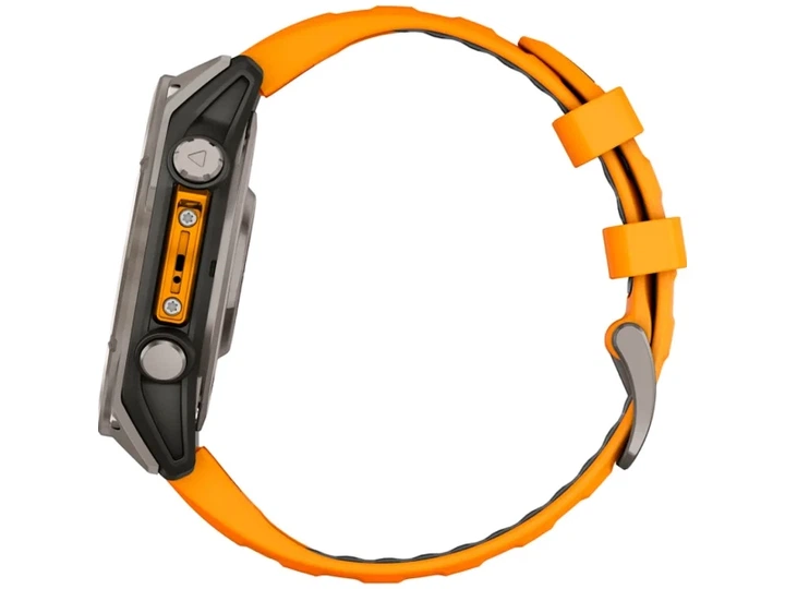Спортивний годинник Garmin Fenix 8 47mm AMOLED Sapphire Titanium w. Spark Orange/Graphite Silicone Band (010-02904-10/11) - изображение 7