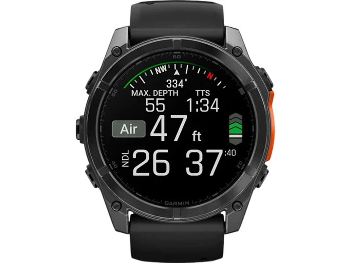 Спортивний годинник Garmin Fenix 8 51mm AMOLED Slate Gray with Black Silicone Band (010-02905-00) - изображение 2