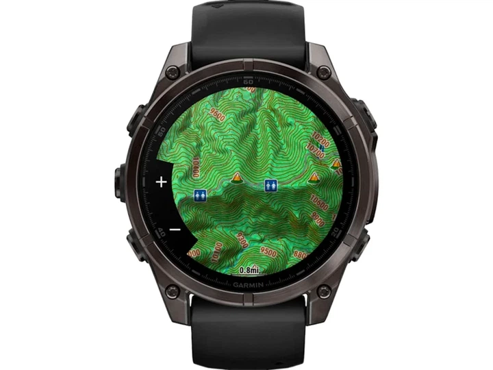 Спортивний годинник Garmin Fenix 8 47mm AMOLED Sapphire Carbon Gray DLC Titanium w. Black/Pebble Gray S. Band (010-02904-20/21) - изображение 6