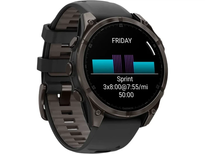 Спортивний годинник Garmin Fenix 8 47mm AMOLED Sapphire Carbon Gray DLC Titanium w. Black/Pebble Gray S. Band (010-02904-20/21) - изображение 11