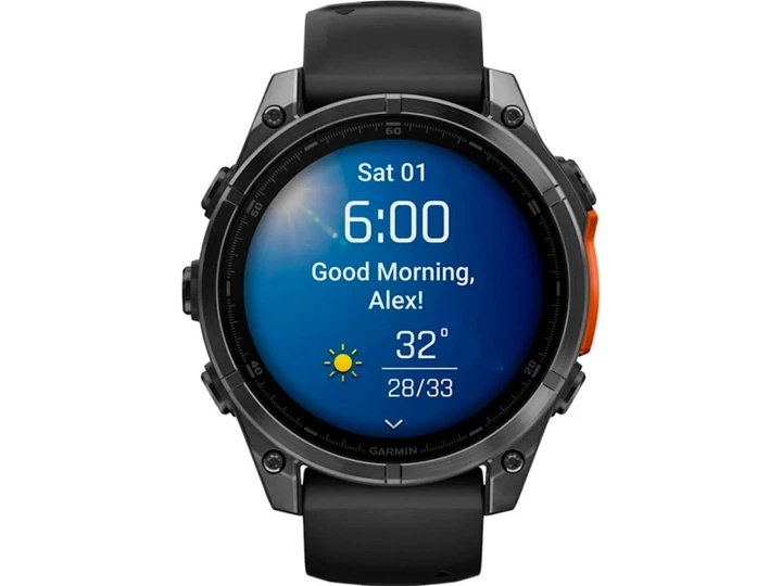 Спортивний годинник Garmin Fenix 8 47mm AMOLED Slate Gray with Black Silicone Band (010-02904-00) - изображение 8