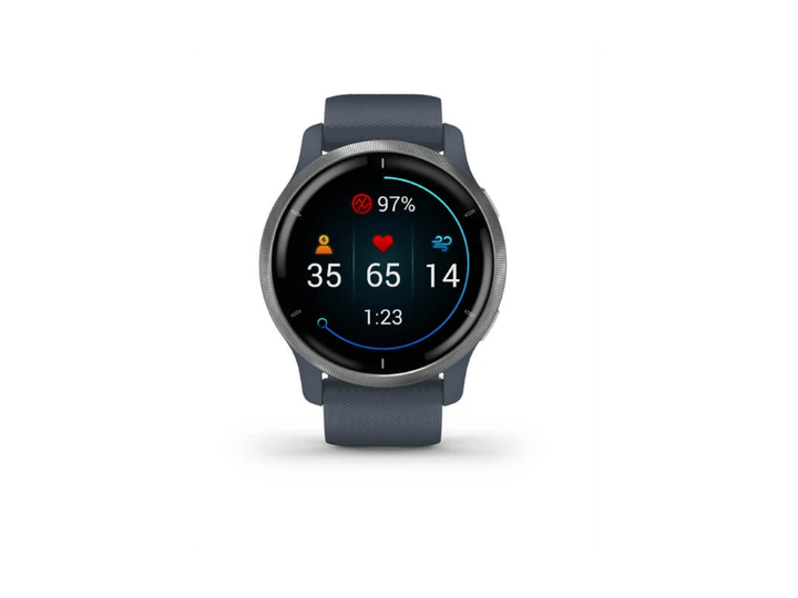Смарт-годинник Garmin Venu 2 Silver Bezel with Granite Blue Case and Silicone Band (010-02430-10/00) - изображение 2