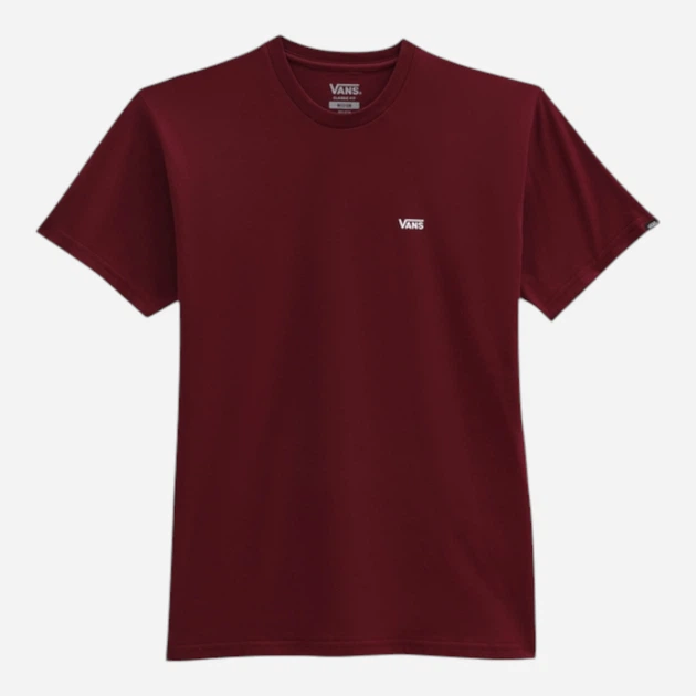 Футболка бавовняна довга чоловіча Vans Left Chest Logo L Бордова (195441364757) - зображення 5