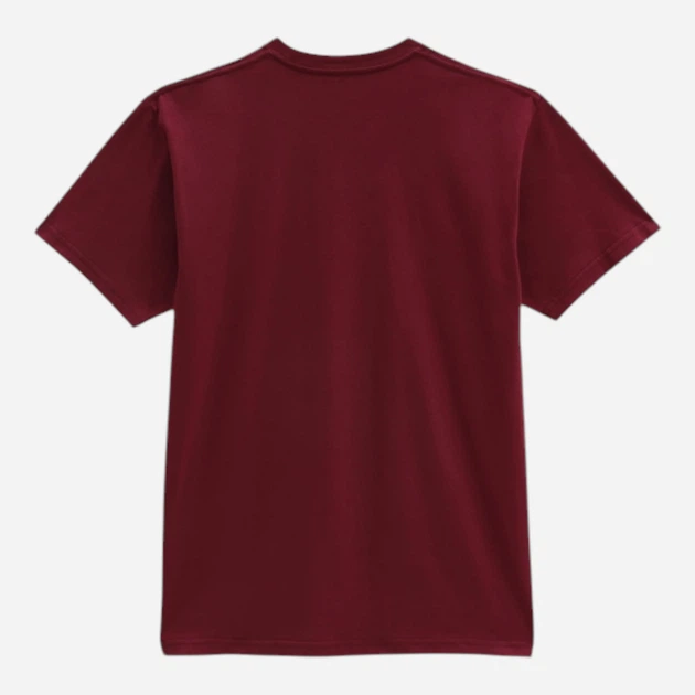 Футболка бавовняна довга чоловіча Vans Left Chest Logo L Бордова (195441364757) - зображення 6