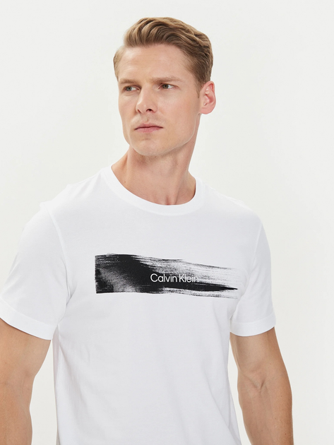 Футболка бавовняна чоловіча Calvin Klein K10K113113-YAF L Біла (8720109910179) - зображення 4