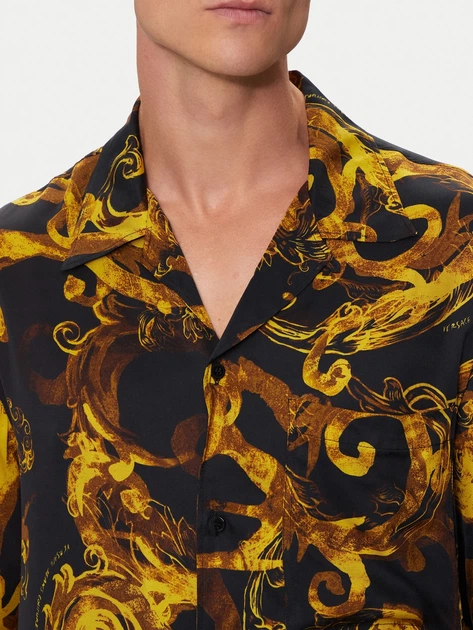 Сорочка чоловіча Versace Jeans Couture vjc76gal2b0ns407g89 52 Чорний/Жовтий (8052019661002) - зображення 4