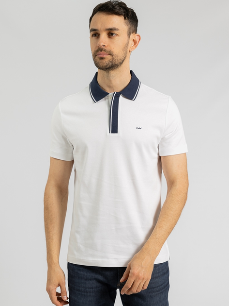 Koszulka polo męska Michael Kors mkocs451zvef5-100 L Biała (197005119926) - obraz 1