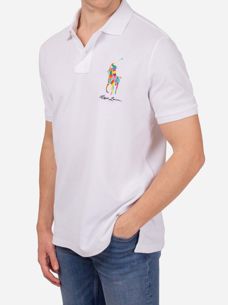 Поло довге чоловіче Polo Ralph Lauren prl710926413002 2XL Біле (3616535091238) - зображення 3