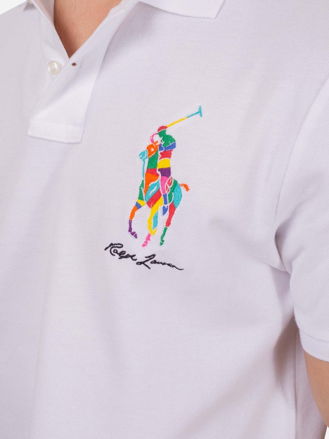 Поло довге чоловіче Polo Ralph Lauren prl710926413002 XL Біле (3616535089044) - зображення 4