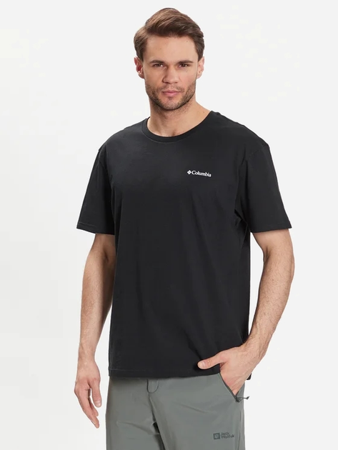 Футболка бавовняна чоловіча Columbia CSC Basic Logo Short Sleeve 1680053022 XXL Чорна (195978521845) - зображення 1