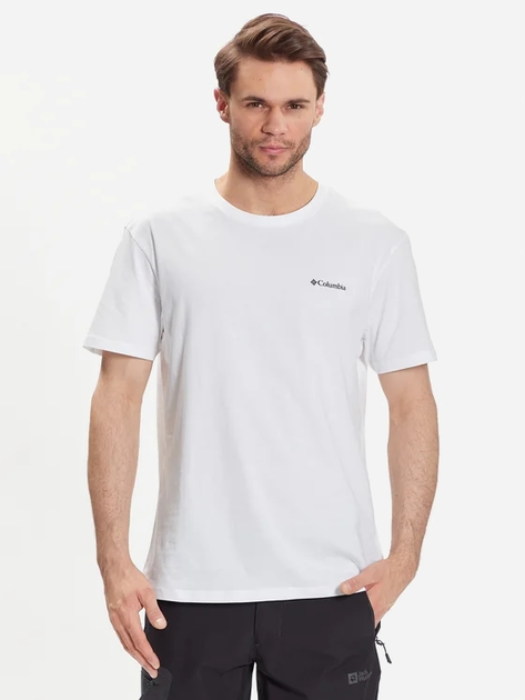 Koszulka męska bawełniana Columbia CSC Basic Logo Short Sleeve 1680053112 M Biała (195978523009) - obraz 1