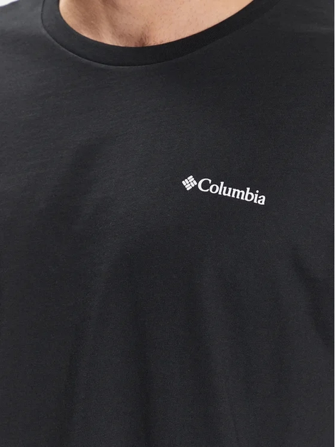 Футболка бавовняна чоловіча Columbia CSC Basic Logo Short Sleeve 1680053022 XXL Чорна (195978521845) - зображення 4