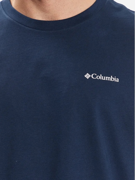 Футболка бавовняна чоловіча Columbia CSC Basic Logo Short Sleeve 1680053474 S Темно-синя (195978524273) - зображення 4