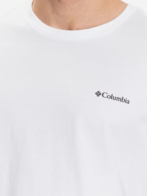 Koszulka męska bawełniana Columbia CSC Basic Logo Short Sleeve 1680053112 S Biała (195978522996) - obraz 5