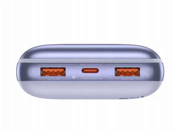 Портативная батарея Повербанк Power Bank Baseus 20000 mAh 22,5 Вт USB Лаванда Lilac - изображение 7