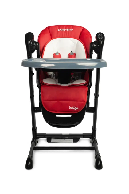Крісло-гойдалка + стільчик для годування Caretero INDIGO Black Wine - зображення 11