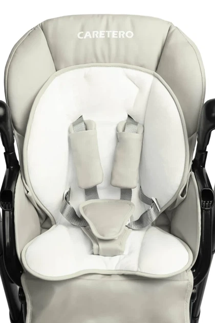 Крісло-гойдалка + стільчик для годування Caretero INDIGO Black Grey - зображення 9