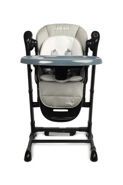 Крісло-гойдалка + стільчик для годування Caretero INDIGO Black Grey - зображення 14