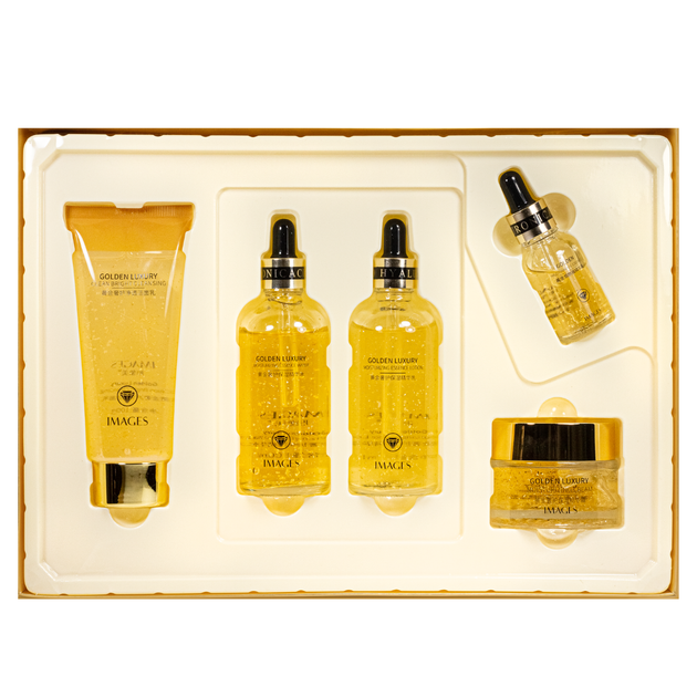 Подарочный набор косметики для женщин Images Golden Luxury Moisturizing с золотом, 5 продуктов - изображение 3