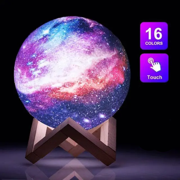 Светильник ночник с пультом Настольный 3D Magic Moon Light Lamp - изображение 4