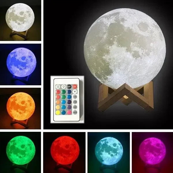 Светильник ночник с пультом Настольный 3D Magic Moon Light Lamp - изображение 3