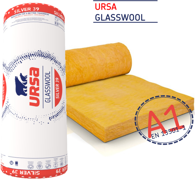 Мінеральна вата URSA Silver 39 50 мм 17.5 м² 1.25х7 м х 2 шт (SILVER39_50) - зображення 2