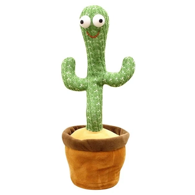 Танцюючий кактус Dancing Cactus повторює звуки навколо 34 см Зелений - зображення 7
