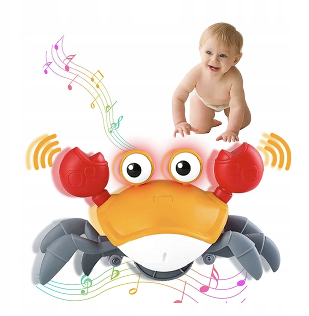 Краб со звуковыми и световыми эффектами Cartoon Crab HX155C Оранжевый - Фото 1 Краб со звуковыми и световыми эффектами Cartoon Crab HX155C Оранжевый - изображение 1