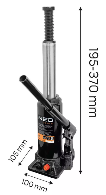 Домкрат NEO Tools 3 т 10-451 (5907558470475) - зображення 10