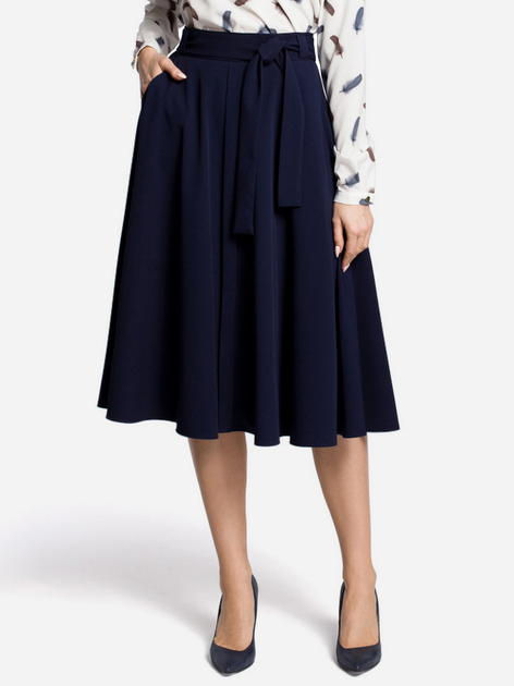 Spódnica rozkloszowana damska elegancka Made Of Emotion M367 XL Granatowa (5903068406881) - obraz 1