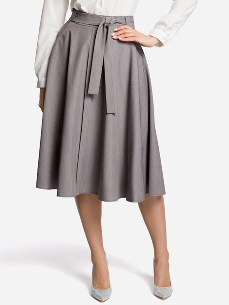 Spódnica rozkloszowana damska elegancka Made Of Emotion M367 S Szara (5903068406928) - obraz 1