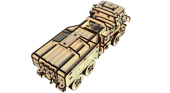 3D Пазл Із Дерева Механічний Pazly Хаймарс Himars 308 деталей - зображення 5