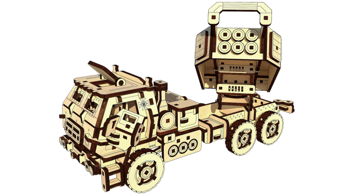 3D Пазл Із Дерева Механічний Pazly Хаймарс Himars 308 деталей - зображення 8