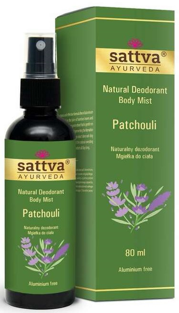 Дезодорант Sattva Naturalny Patchouli у формі спрею для тіла 80 мл (5903794188754) - зображення 1