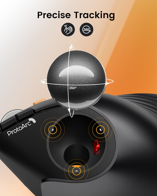 Бездротова трекболова миша ProtoArc EM04 (P-202438) - изображение 7