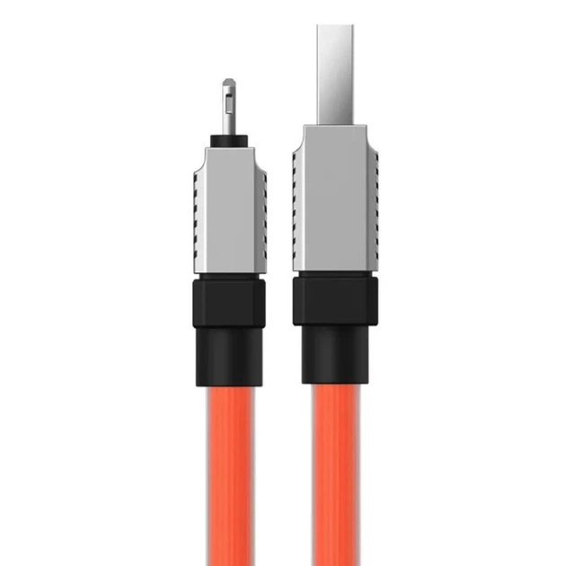 Кабель Baseus CoolPlay Series Fast Charging Cable USB to iP 2.4A 2m Orange (CAKW000507) - Фото 4 Кабель Baseus CoolPlay Series Fast Charging Cable USB to iP 2.4A 2m Orange (CAKW000507) - зображення 4