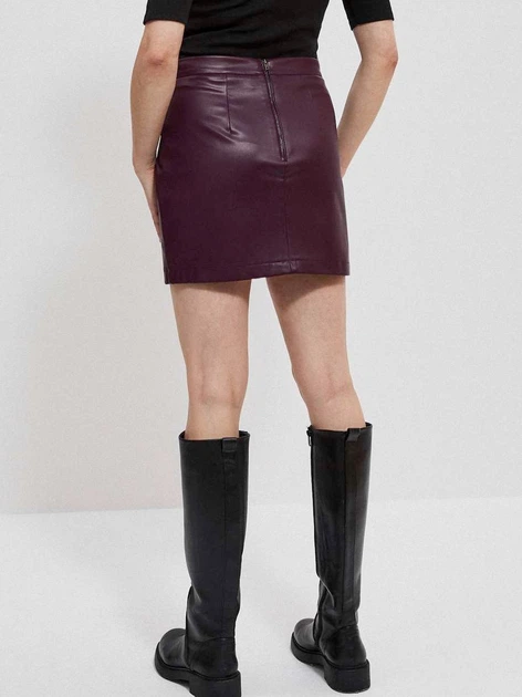 Spódnica damska z eko skóry Moodo Z-SC-3913 M Bordowa (5904152355405) - obraz 2