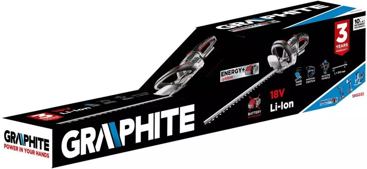 Nożyce do żywopłotu Graphite Energy+ 18V 510 mm bez akumulatora 58G032 (5902062057662) - obraz 7