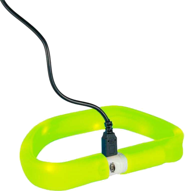 Нашийник Trixie 12684 світний з USB M-L 50 см 18 мм Зелений (4053032126848) - зображення 3