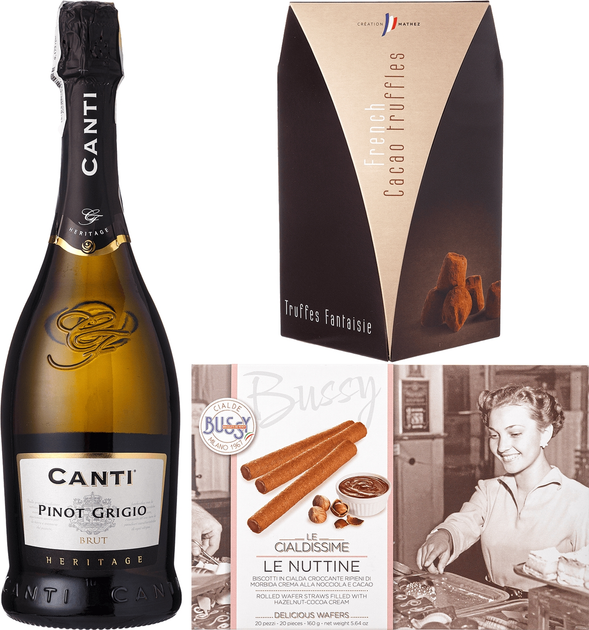 Подарочный набор Brut Buro base с игристым вином (2021000197802B ...