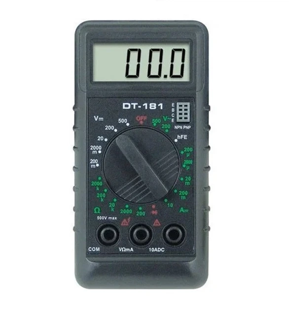 Цифровий мультиметр-тестер Digital DT-181 зі щупами Black (7_01356) - зображення 2