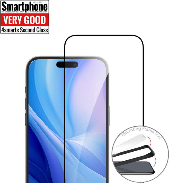 Szkło hartowane 4smarts Second Glass z ramą montażową do Apple iPhone 16 Pro Max (4S541202) - obraz 2