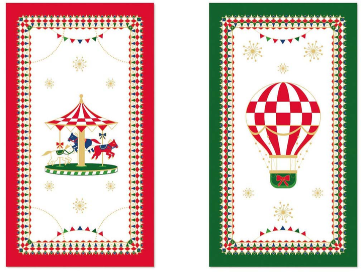 Набір кухонних рушників Rose&Tulipani Xmas Carousel 68 x 36 см 2 шт (8018594581326) - зображення 1