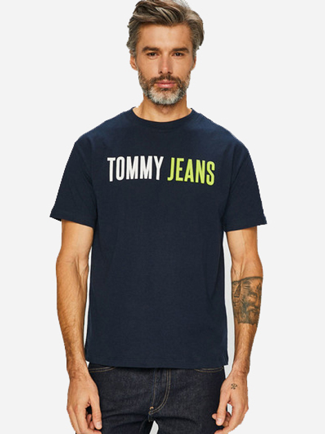 T-shirt Tommy Jeans Tjm Tommy Jeans Tee DM0DM05550 S Black Iris (8719705465138) - obraz 1