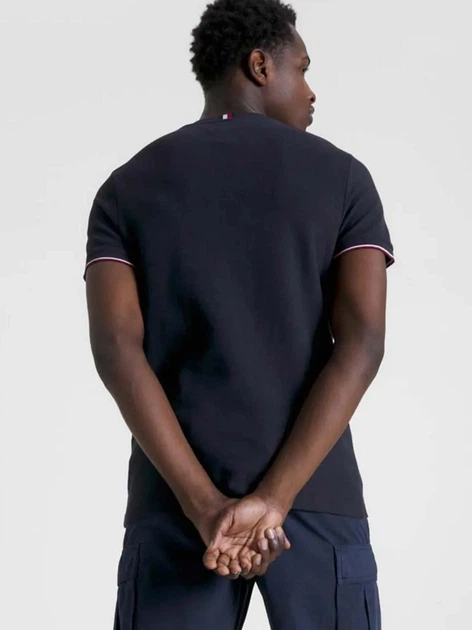 Koszulka męska Tommy Hilfiger Slim Fit MW0MW31542 S Granatowa (8720644229590) - obraz 2