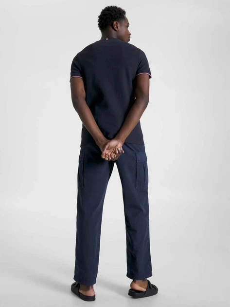 Koszulka męska Tommy Hilfiger Slim Fit MW0MW31542 S Granatowa (8720644229590) - obraz 4