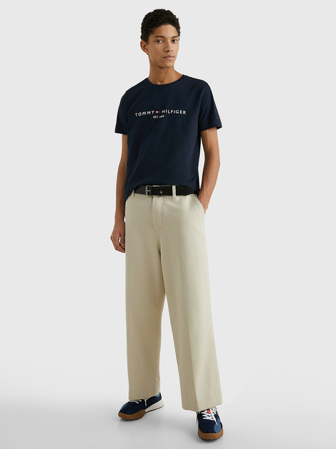 Футболка чоловіча Tommy Hilfiger MW0MW11465-403 M Темно-синя (8719858459411) - зображення 3
