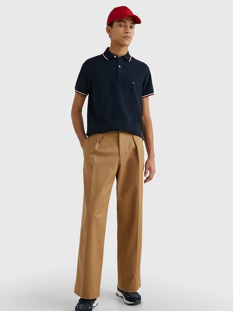 Поло довге чоловіче Tommy Hilfiger MW0MW13080-DW5 XL Синє (8719861576051) - зображення 3