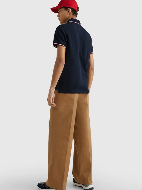 Поло довге чоловіче Tommy Hilfiger MW0MW13080-DW5 L Синє (8719861575894) - зображення 4