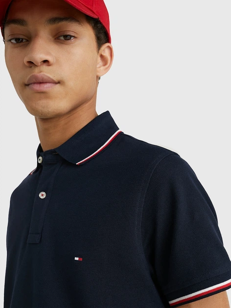 Поло довге чоловіче Tommy Hilfiger MW0MW13080-DW5 M Синє (8719861575818) - зображення 5